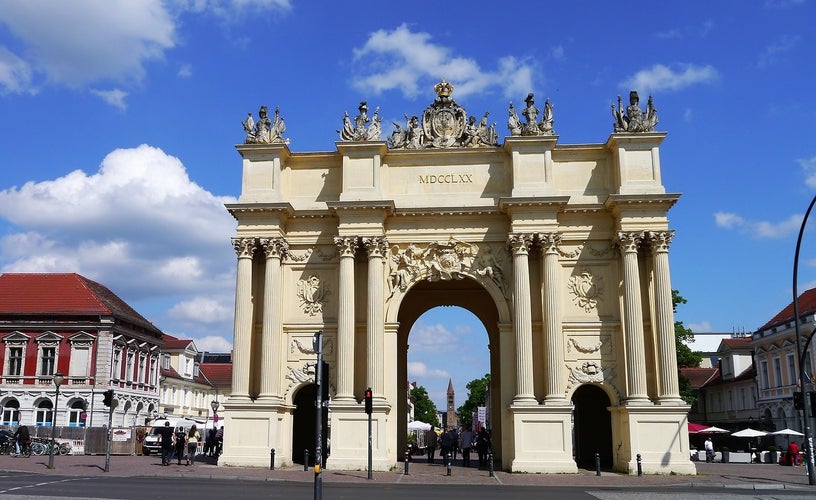 Famous Brandenburg Tor in Potsdam old city center,Germany landmarks