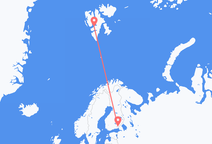 Flyg från Villmanstrand, Finland till Svalbard, Svalbard och Jan Mayen