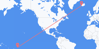 Samoa to Iceland