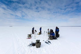 Eisangeln in Kiruna, Schweden