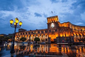 Evening coffee walk in warm Yerevan