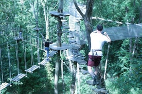 Corso di arrampicata sugli alberi nel mezzo della foresta in Rueil-Malmaison