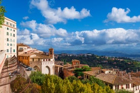 Photo of aerial View of Castellammare di Stabia from the cableway, Italy.