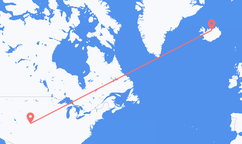Flyreiser fra Denver til Akureyri