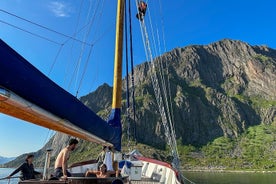 Luxury Lofoten Yacht Tour w Kayak SUP Hot Tub BBQ & Beach Bonfire