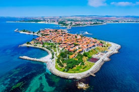 Photo of aerial view of the small Black sea town of Chernomorets ,Bulgaria.