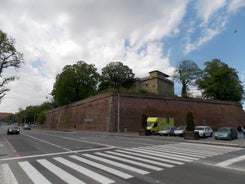 Photo of the Small Square piata mica, the second fortified square in the medieval Upper town of Sibiu city, Romania.