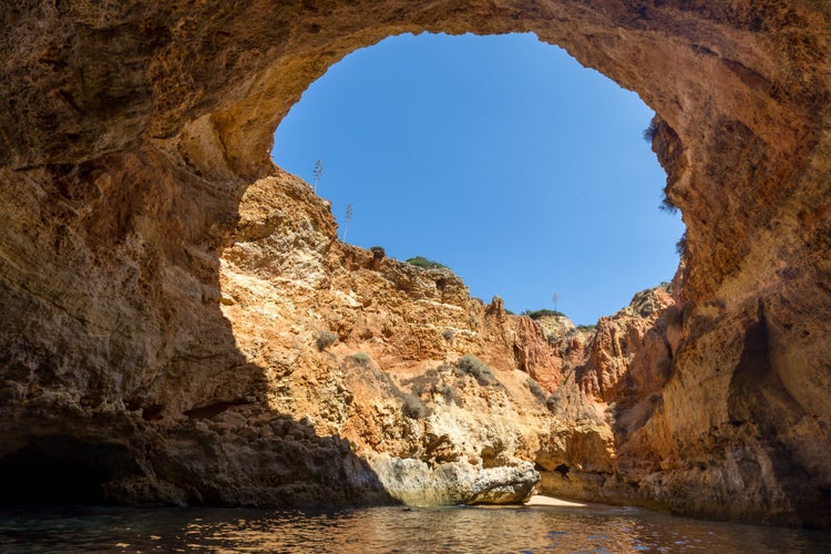 Photo of  benagil cave in Portimao, Portugal.