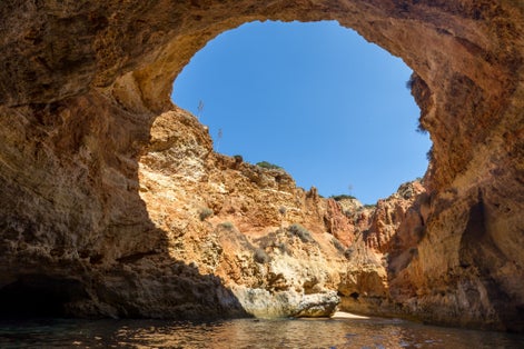 Photo of  benagil cave in Portimao, Portugal.