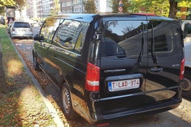 Standaard minibus van de luchthaven van Charleroi naar de stad Brussel