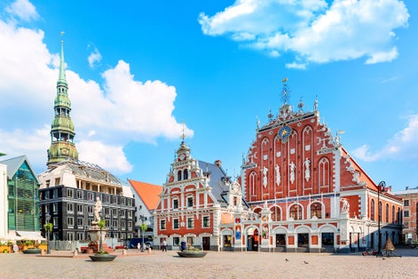 Town hall square in Riga, Latvia.