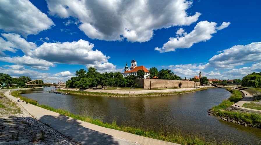 City hall of Gyor, Hungary. Gyor has a beautiful baroque old city.