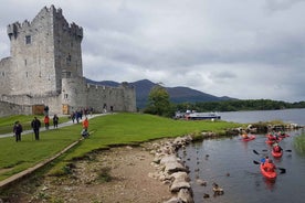 Kayaking the Killarney lakes from Ross Castle. Guided