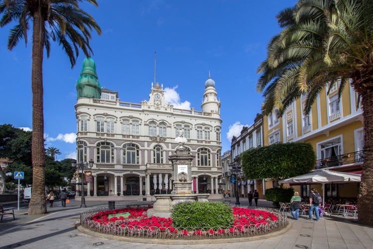 Photo of facade of Gabinete Literario, Las Palmas, Gran Canaria island, Spain.