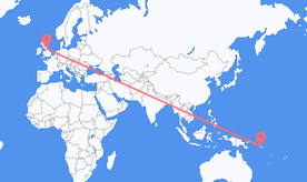 Flights from Solomon Islands to England