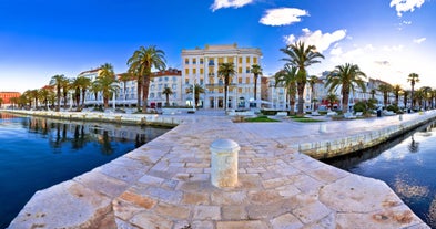 City of Zadar aerial panoramic view.