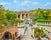 Photo of stairs and buildings in the Park Guell by architect Gaudi o in Barcelona, Spain.