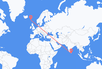 Flyrejser fra Hambantota, Sri Lanka til Sørvágur, Færøerne