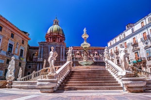 Photo of Isola Bella rocky island in Taormina, Italy.