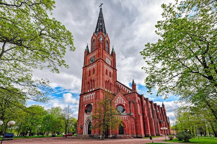 The neo-gothic Central Pori church built of redbrick was completed in 1863 in accordance with the drawings made by architect Carl-Johan von Hcideken and was restored In 1995 -1996.