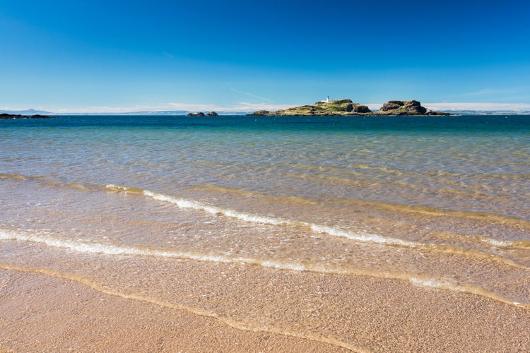 Photo of beautiful Yellowcraig Beach ,North Berwick in Scotland.