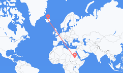 Flyrejser fra Khartoum til Akureyri