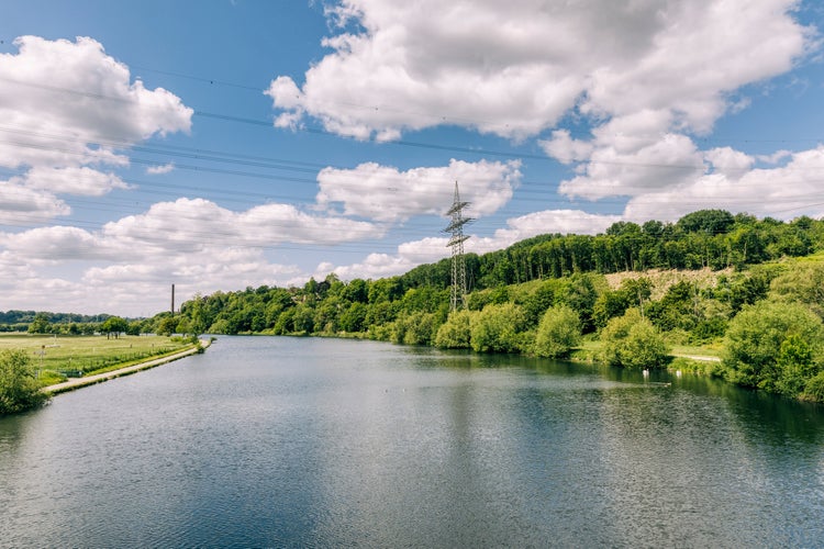 Photo of Ruhr River in Bochum, Germany.