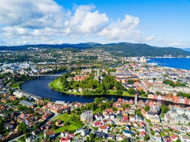 Photo of the mining town of Roros is sometimes called Bergstaden which means mountain town due to its historical notoriety for copper mining in Norway.