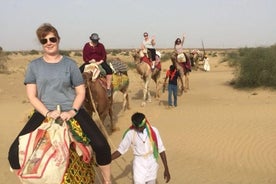  Nicht-touristische Halbtages-Kamelsafari bei Sonnenuntergang in der Thar-Wüste