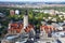 Photo of aerial view of the new town hall and the Johannapark at Leipzig, Germany.