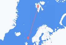 Flyg från Lerwick till Svalbard