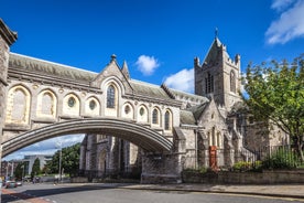 Photo of panorama of the waterfront of Malahide, with beautiful seafront homes. Malahide is an affluent coastal settlement, County Dublin, Ireland.