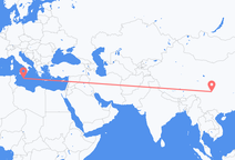 청두에서 출발해 발레타로 향하는 항공편