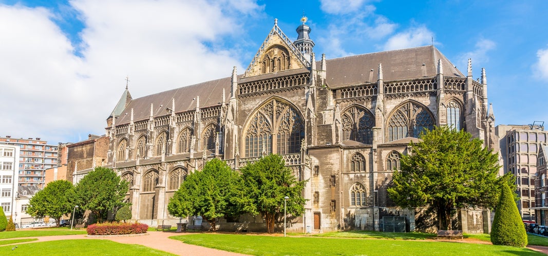 View at the Saint Jacques church in Liege, Belgium