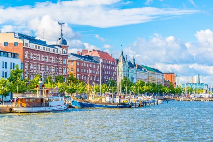 Photo of view of a marina in the Kruununhaka district of Helsinki.