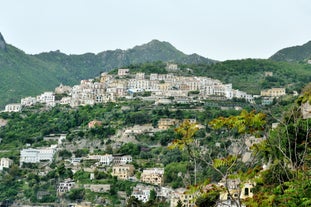 photo of Albori it's a part of Vietri sul Mare, for its picturesque location is included in the category of the most beautiful villages of Amalfi Coast, Italy.