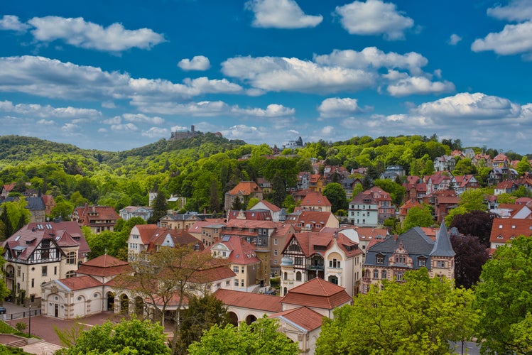 view on city eisenach thuringia germany