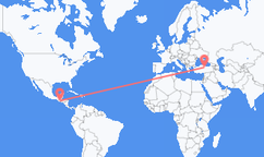 グアテマラのグアテマラシティから、トルコのトカットまでのフライト