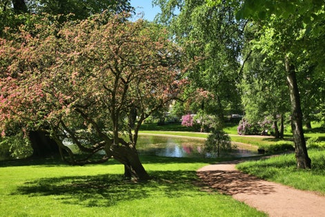 Slottsparken - Palace Park in Oslo. Norway
