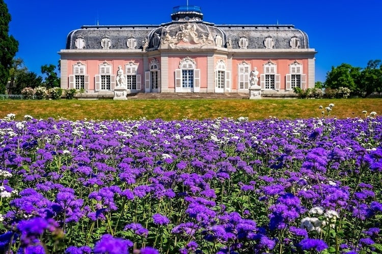 Photo of Benrath Palace (Schloss Benrath) in Dusseldorf, Germany.