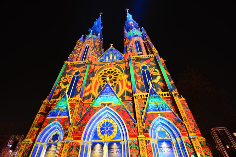 Saint Catherine's Church at Eindhoven - The Glow festival.