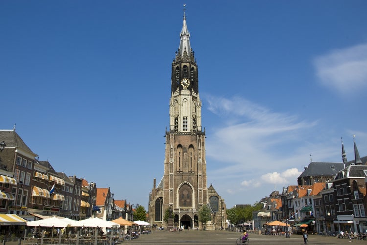 New Church and Market Square in Delft, the Netherlands