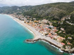 Photo of a coastal city of Imperia, Italian Rivera in the region of Liguria, Italy.