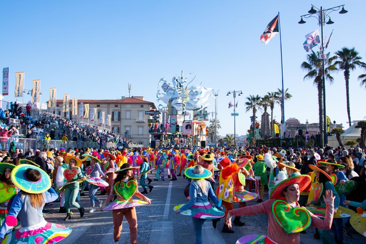  Edition of the viareggio's carnival. the Carnival of Viareggio is considered one of the most important carnivals in Italy.