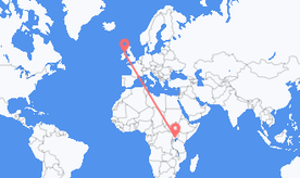 Flights from Uganda to Northern Ireland