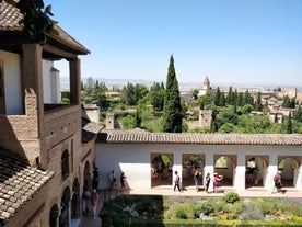 Granada, Andalusia,Spain Europe - Panoramic view of Alhambra.