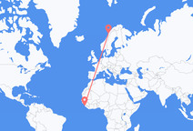 Vluchten van Freetown naar Bodø