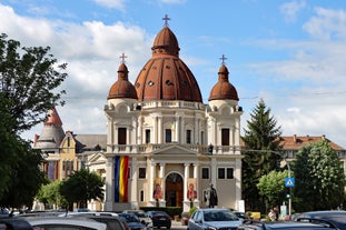 Photo of the Small Square piata mica, the second fortified square in the medieval Upper town of Sibiu city, Romania.