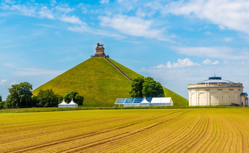 Photo of the Waterloo Hill with Memorial Battle of Waterloo ,Belgium.