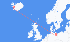 Flyreiser fra Berlin, Tyskland til Reykjavík, Island